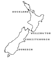 Map of New Zealand